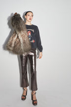 Bomber Zephyr Fausse Fourrure Tie And Dye