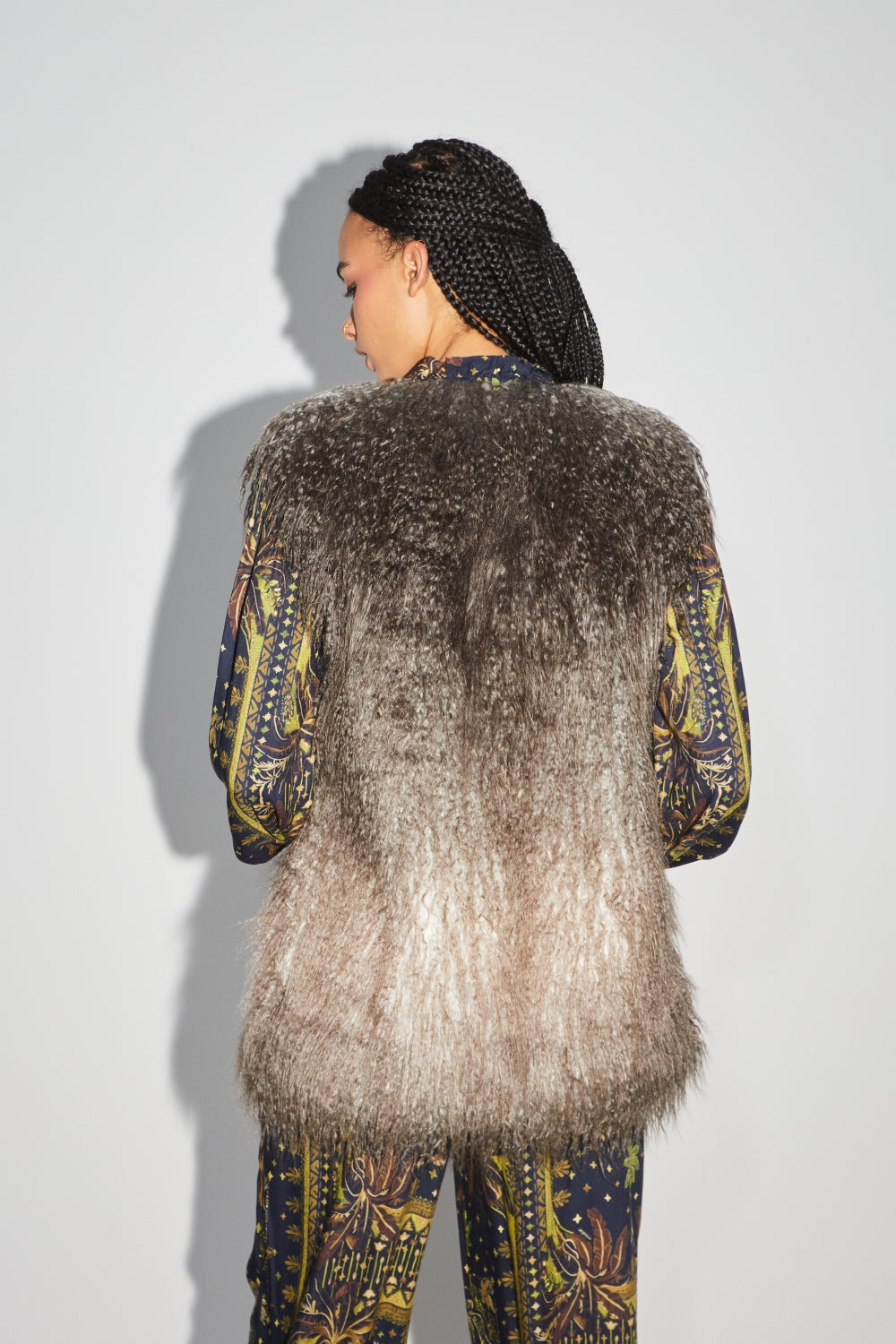 La Veste Sans Manches Morris Fausse Fourrure Tie And Dye