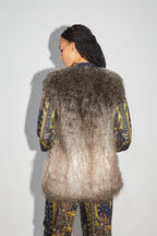 La Veste Sans Manches Morris Fausse Fourrure Tie And Dye