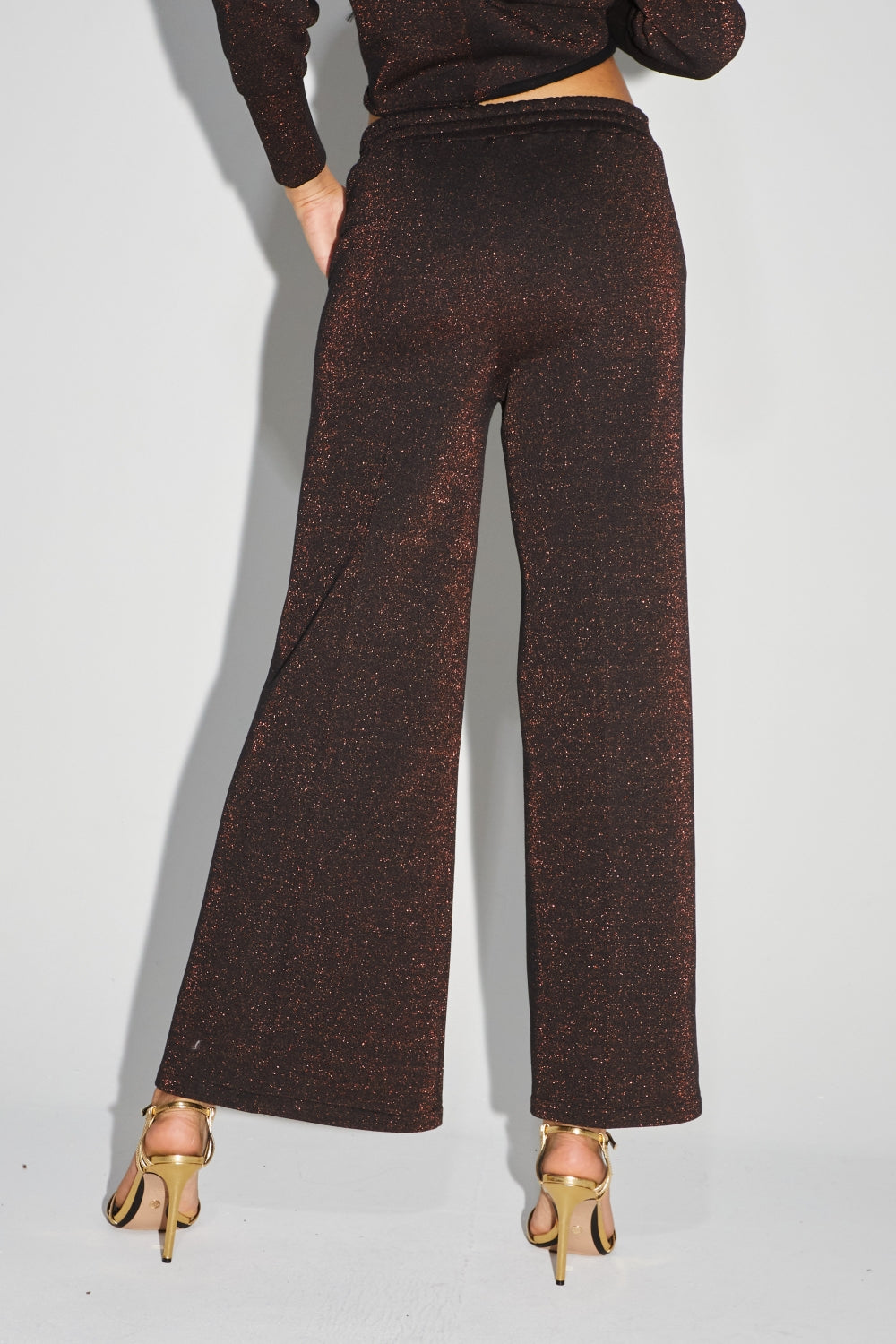 Le Pantalon Neil En Jersey Lurex Noir