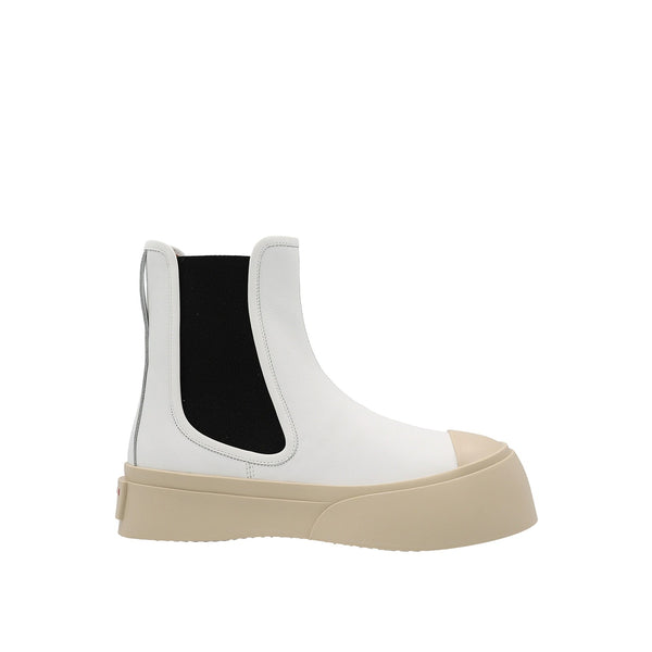 Bottes Marni Pablo Leather - White - Femme