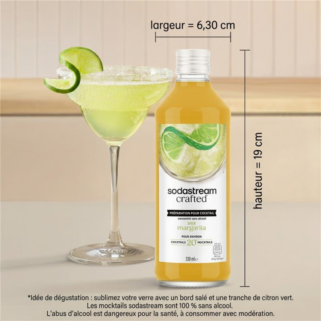Lot De 3 Cocktails Mixer Saveur Margarita Sans Alcool - 330Ml