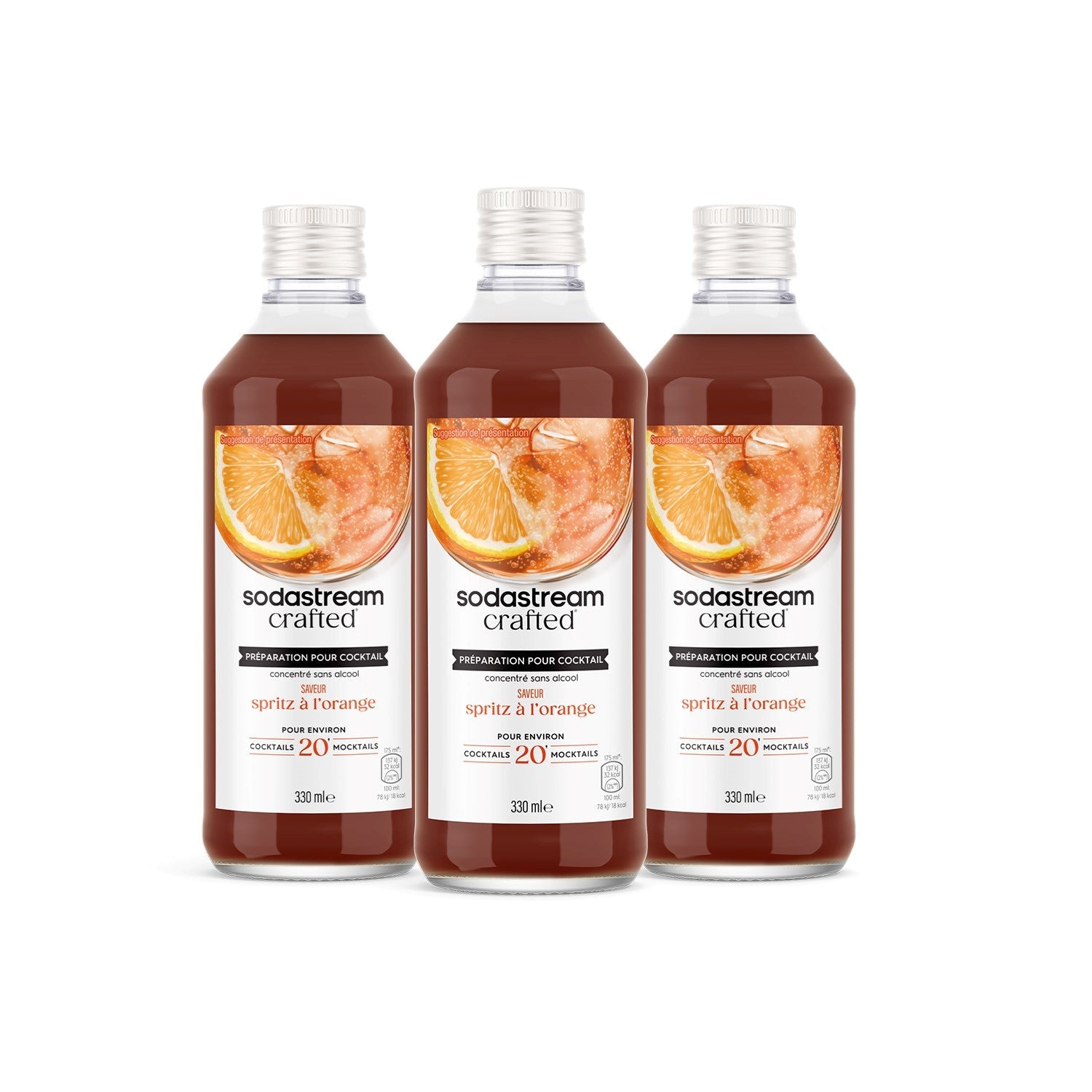 Lot De 3 Cocktails Mixer Saveur Spritz Sans Alcool - 330Ml