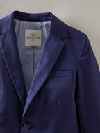 Cyrillus - Veste Coton Cér - Bleu Fonce Uni - Garçon
