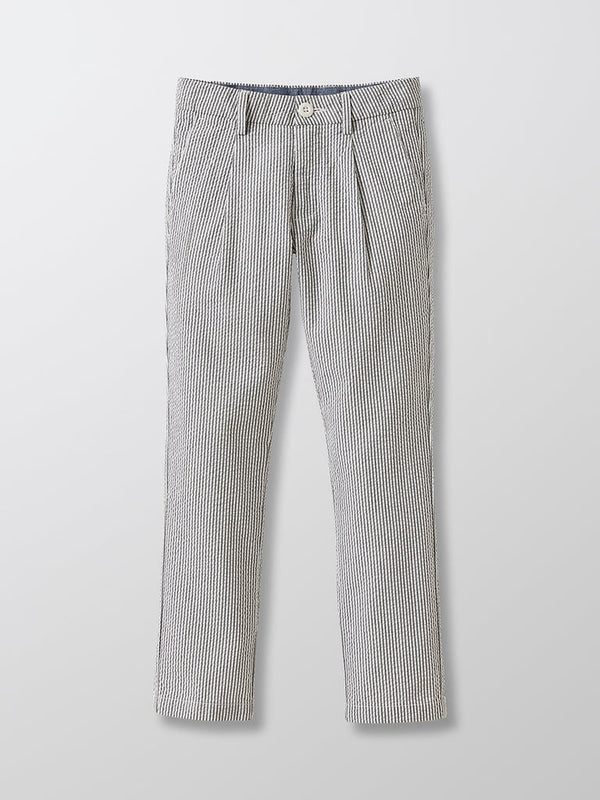 Cyrillus - Pantalon Seersu - Beige Fonce Uni - Garçon