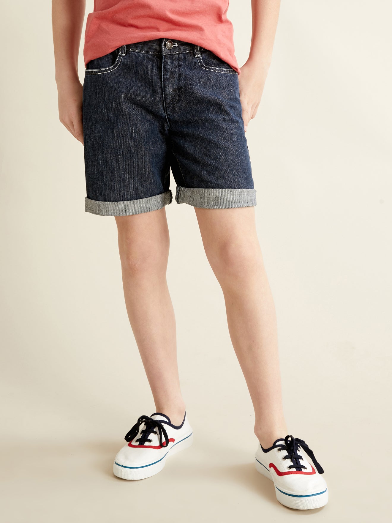 Short 5 Poches Denim - Jean - Garçon
