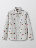 Cyrillus - Chemise Ml Print - Beige Moyen Grise - Garçon