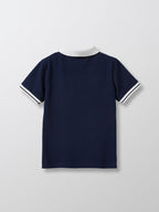 Cyrillus - Polo Piqué  Hp - Bleu Fonce Multicolore - Garçon