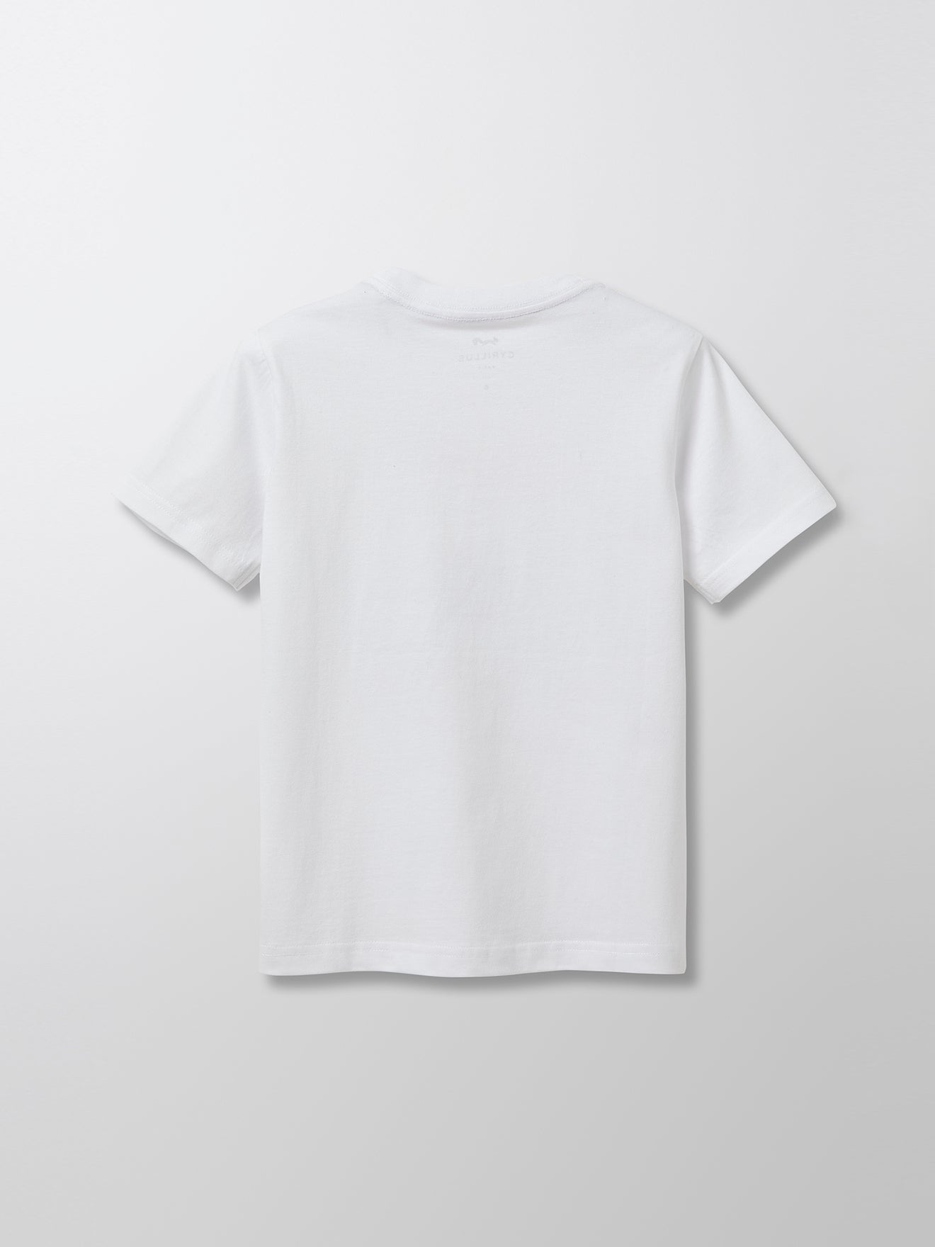 T-shirt Coupe Europe - Blanc Clair Uni - Garçon