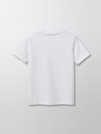 T-shirt Coupe Europe - Blanc Clair Uni - Garçon