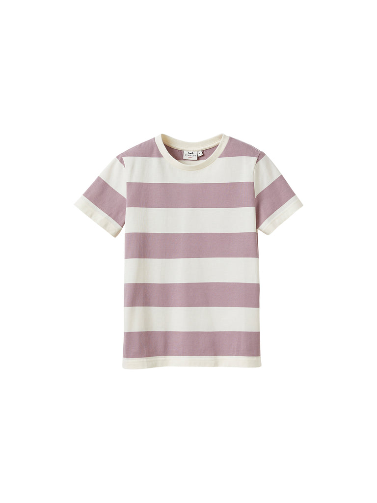 Cyrillus - T-shirt  Rayé - Violet Clair Uni - Garçon