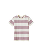 Cyrillus - T-shirt  Rayé - Violet Clair Uni - Garçon