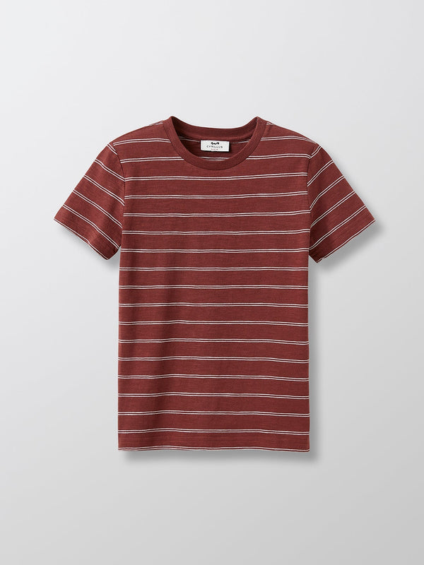 T-Shirt Rayé Colin - Bleu Moyen Uni - Garçon