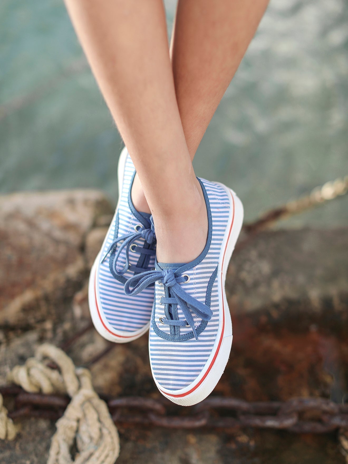 Tennis Elastic - Blanc Clair Multicolore - Garçon