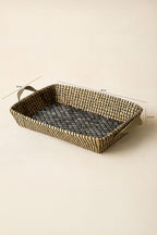 Kos - Plateau Rectangle - Jonc De Mer/Nacre