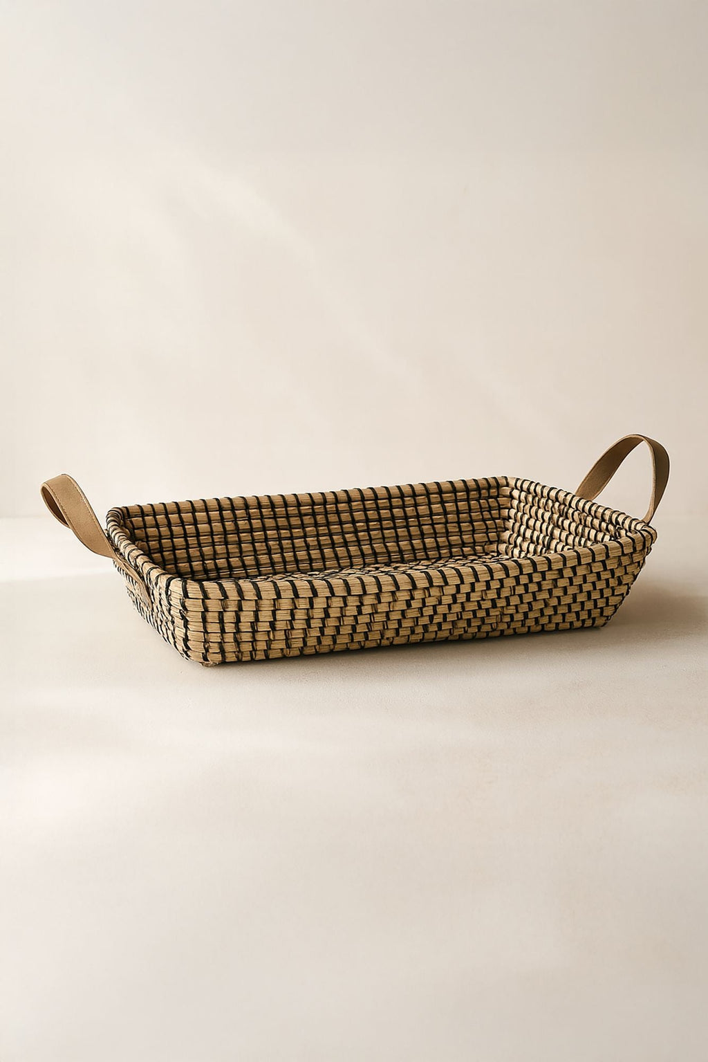Kos - Plateau Rectangle - Jonc De Mer/Nacre