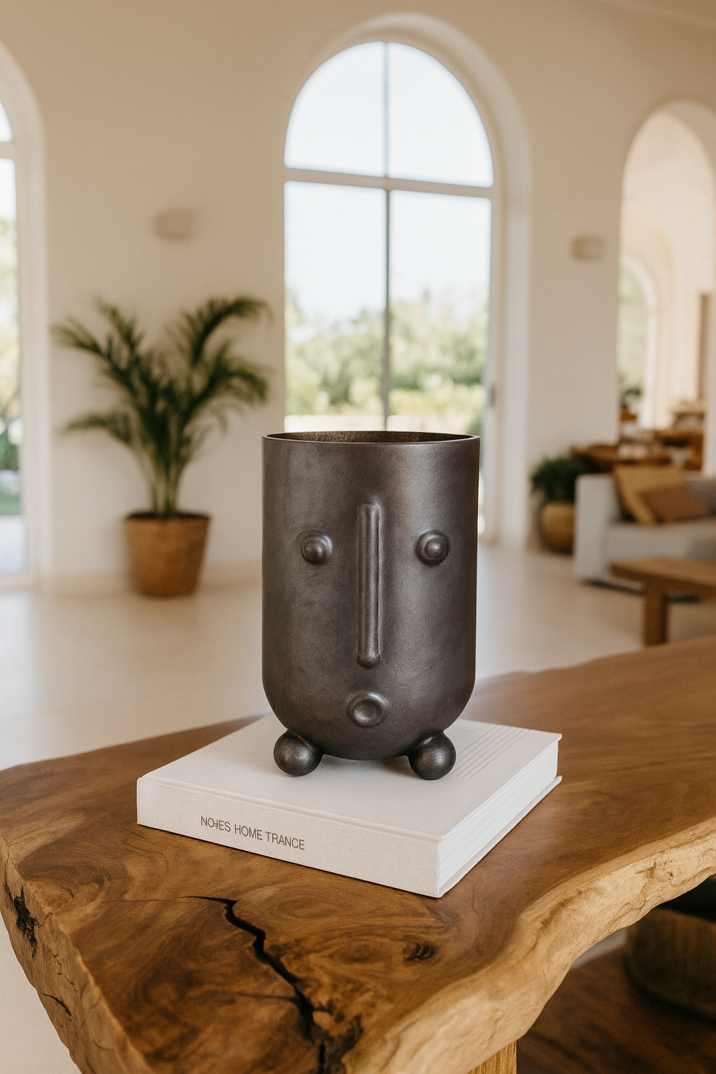 Olav - Vase - Verre - Gris Metallise