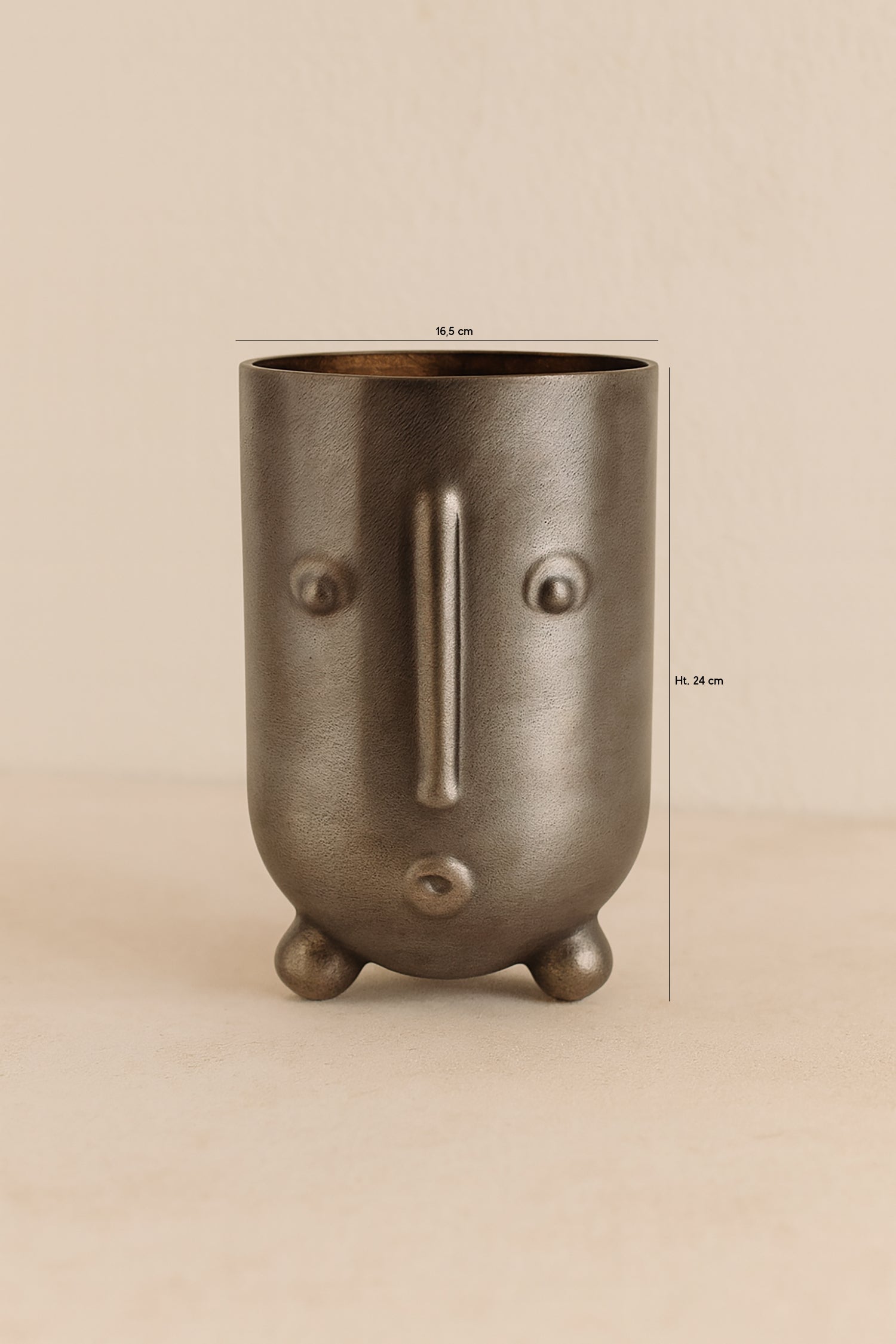 Olav - Vase - Verre - Gris Metallise