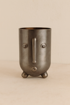 Olav - Vase - Verre - Gris Metallise