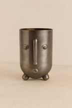 Olav - Vase - Verre - Gris Metallise