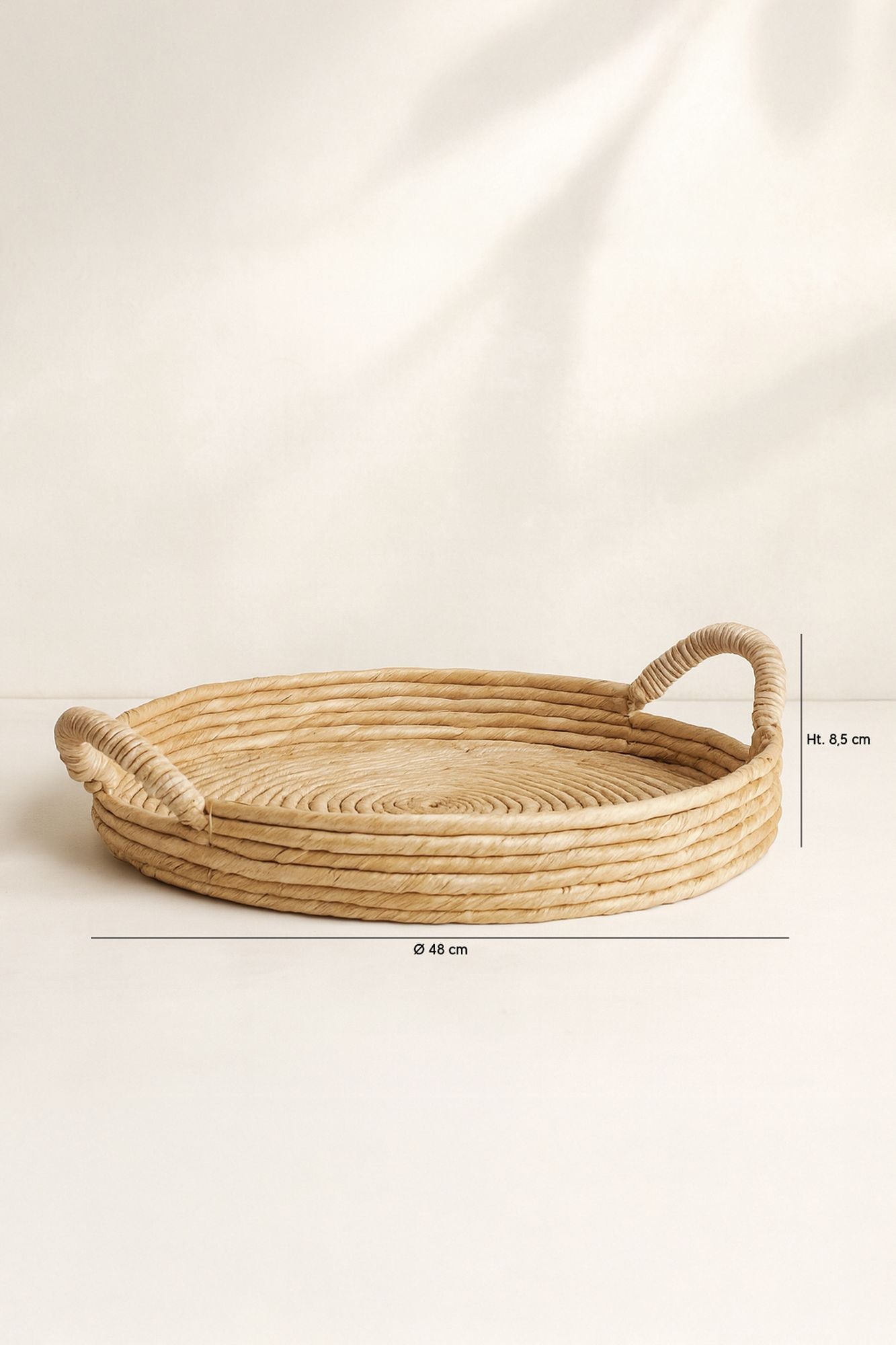 Dounia - Plateau Rond En Fibres - Fibres D'Abaca