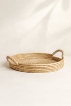 Dounia - Plateau Rond En Fibres - Fibres D'Abaca