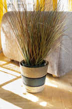 Jeri - Panier - Jonc De Mer - Noir/Vert/Naturel