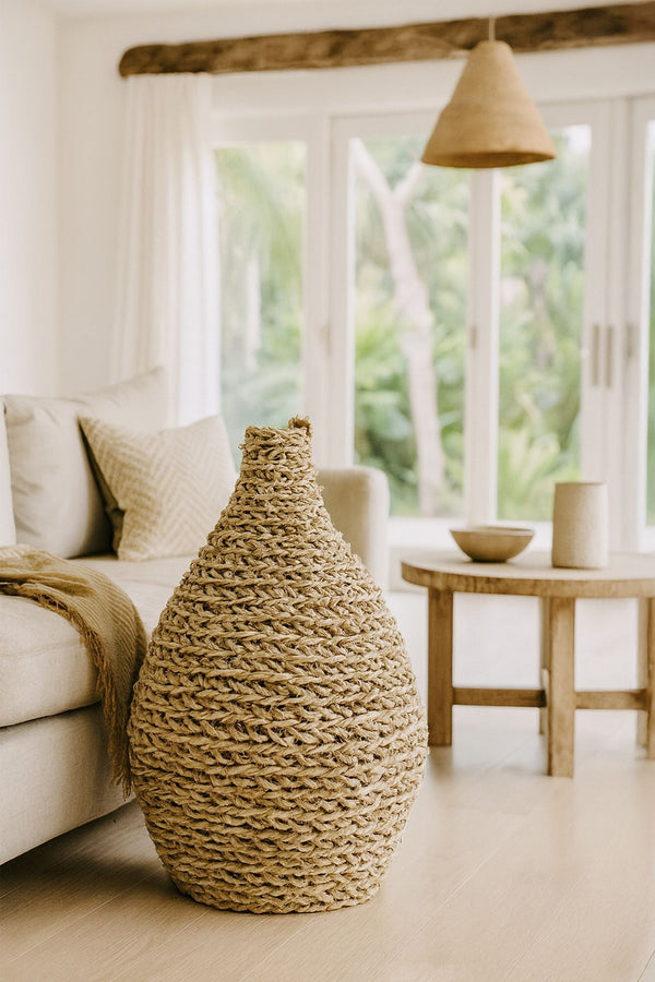 Abaca - Jarre Décorative - Fibre D'Abaca/Abaca - Naturel