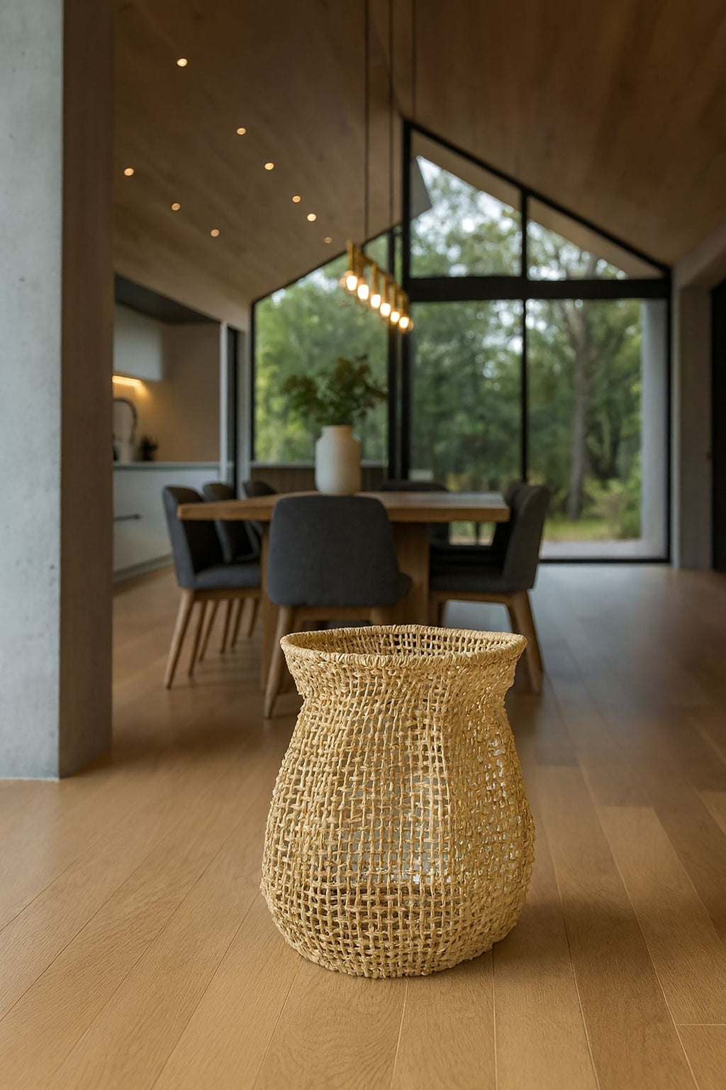 Abaca - Panier/Cache Pot - Fibres D'Abaca - Naturel
