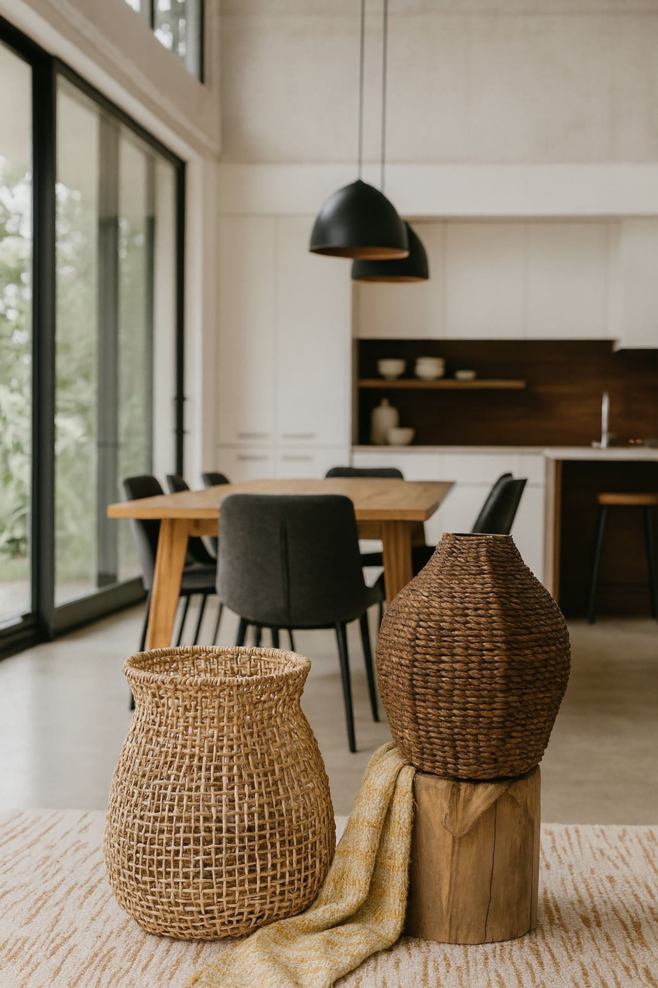 Abaca - Panier/Cache Pot - Fibres D'Abaca - Naturel