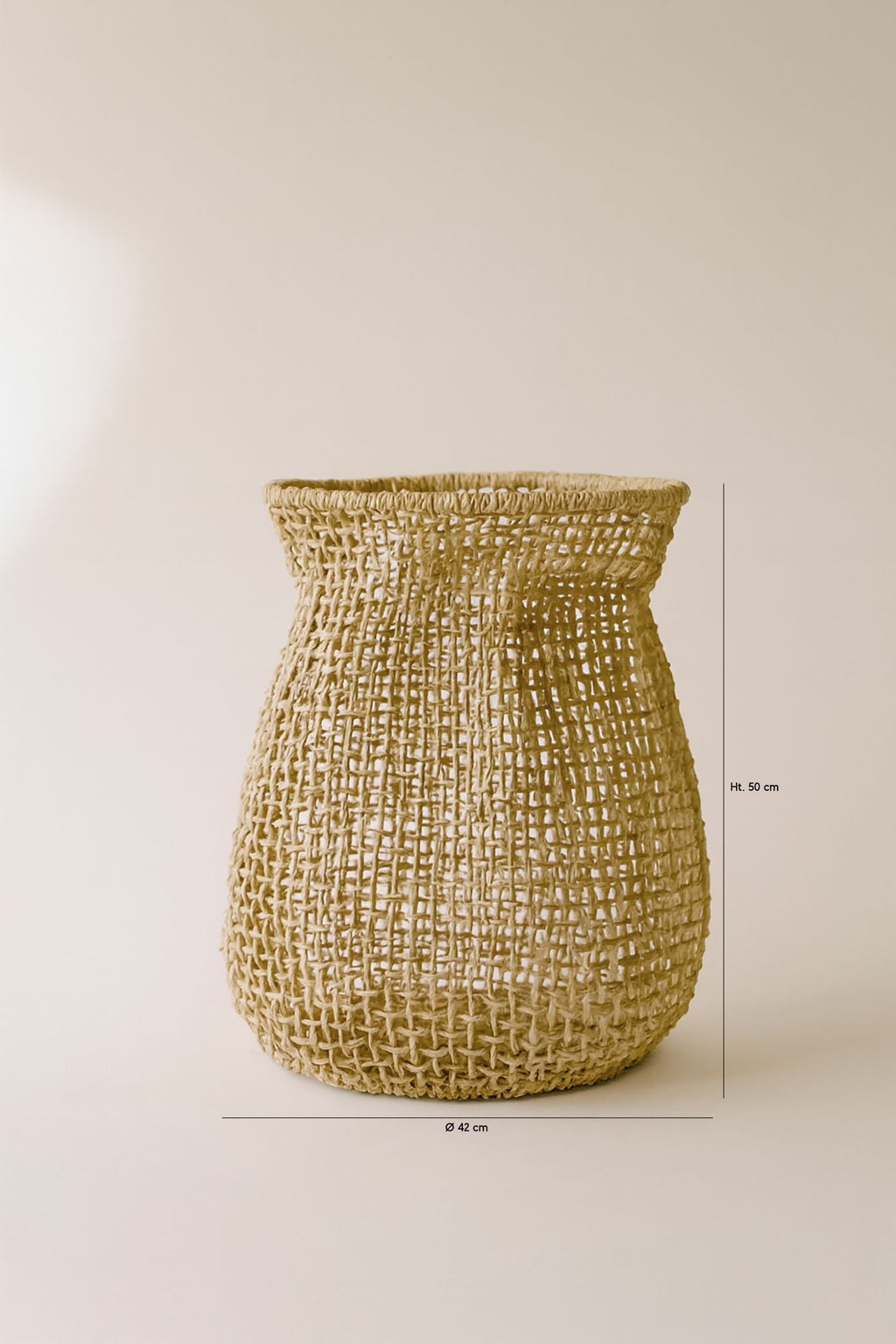 Abaca - Panier/Cache Pot - Fibres D'Abaca - Naturel