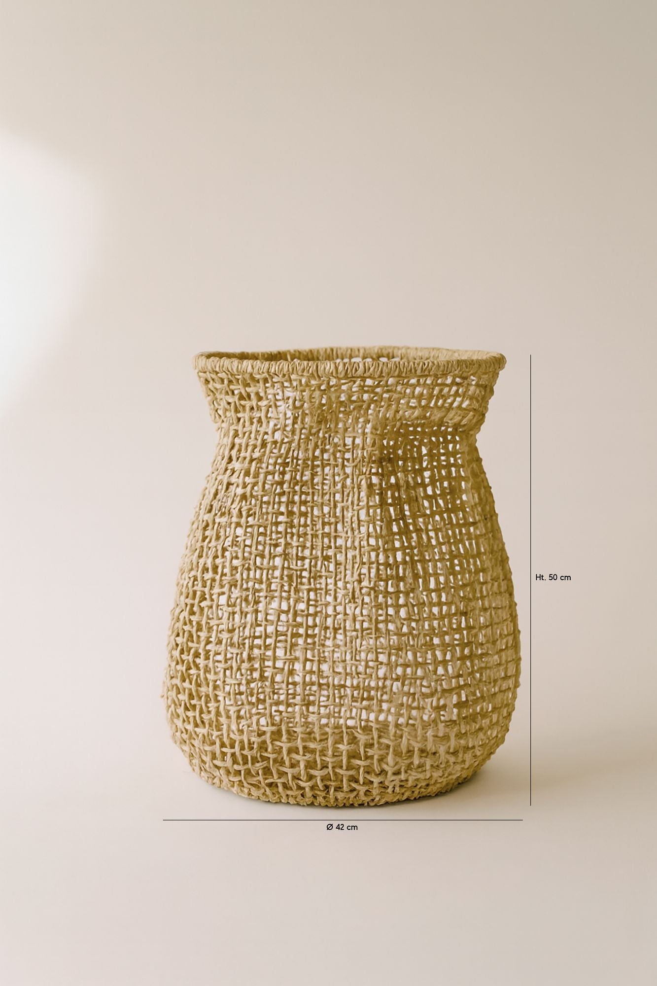 Abaca - Panier/Cache Pot - Fibres D'Abaca - Naturel