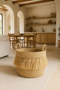 Luys - Panier A Franges - Raphia - Naturel