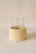 Biak - Photophore - Verre/Teck