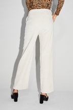 Le Pantalon Yves En Velours Ca´Telé Vintage Crème