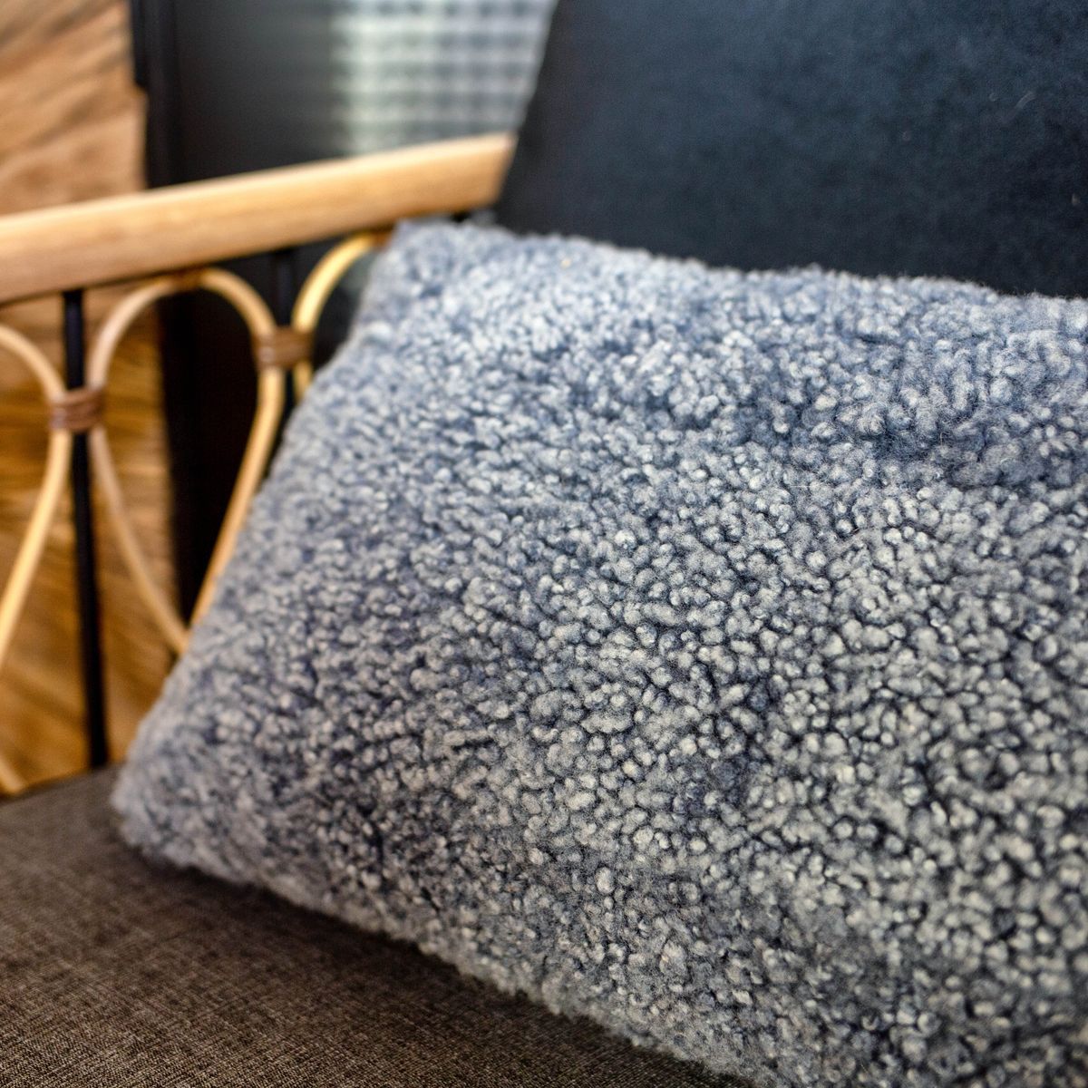 Retourne - Coussin - Mouton Retourne - Bleu/Gris