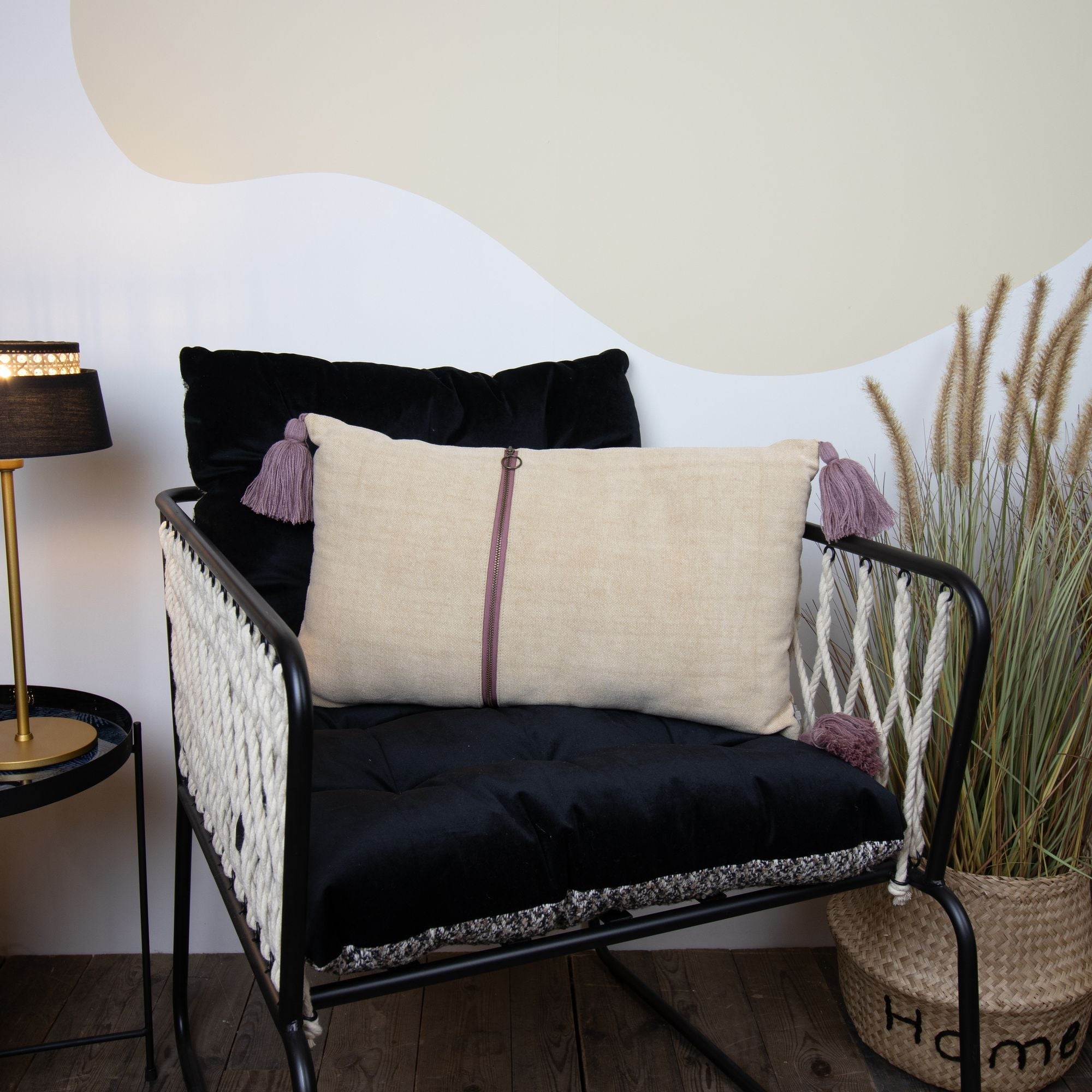 Agra - Coussin - Coton - Beige