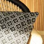 Wild - Coussin - Coton - Noir/Bleu