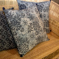 Melting - Coussin - Coton - Noir/Bleu