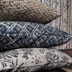 Melting - Coussin - Coton - Noir/Bleu