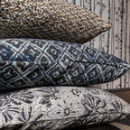 Melting - Coussin - Coton - Noir/Bleu