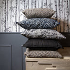Melting - Coussin - Coton - Noir/Bleu