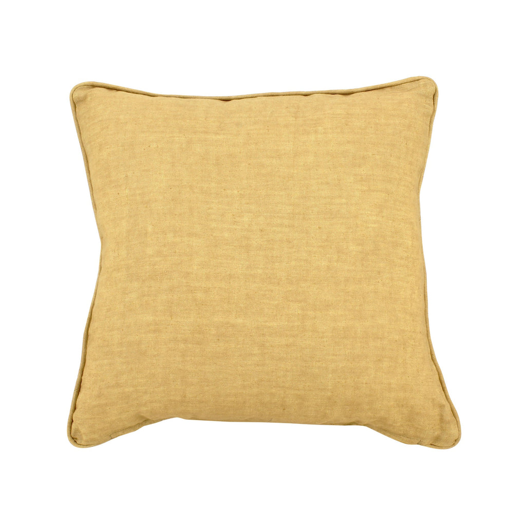 Nyl - Coussin Carré - Lin - Jaune Moutarde