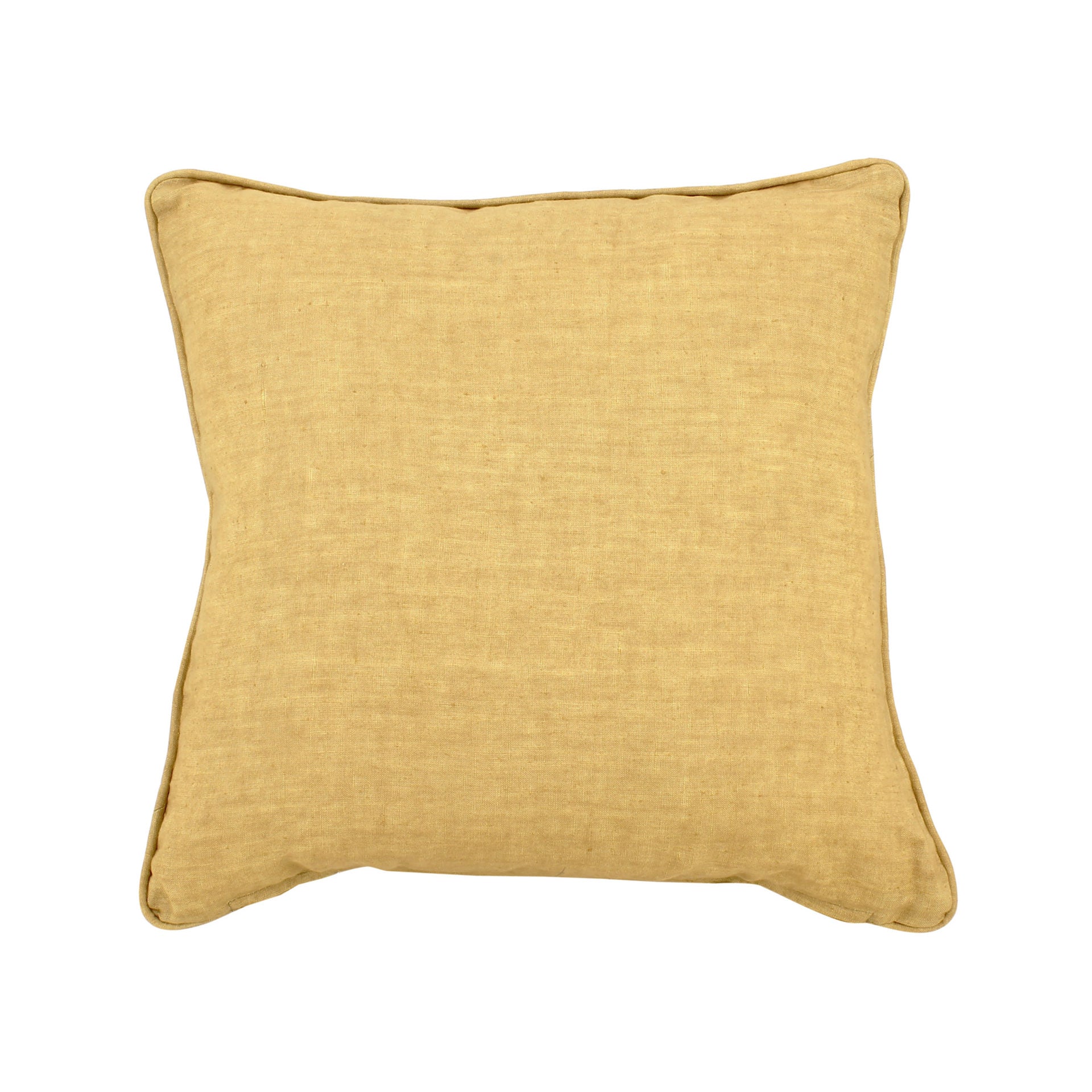 Nyl - Coussin Carré - Lin - Jaune Moutarde