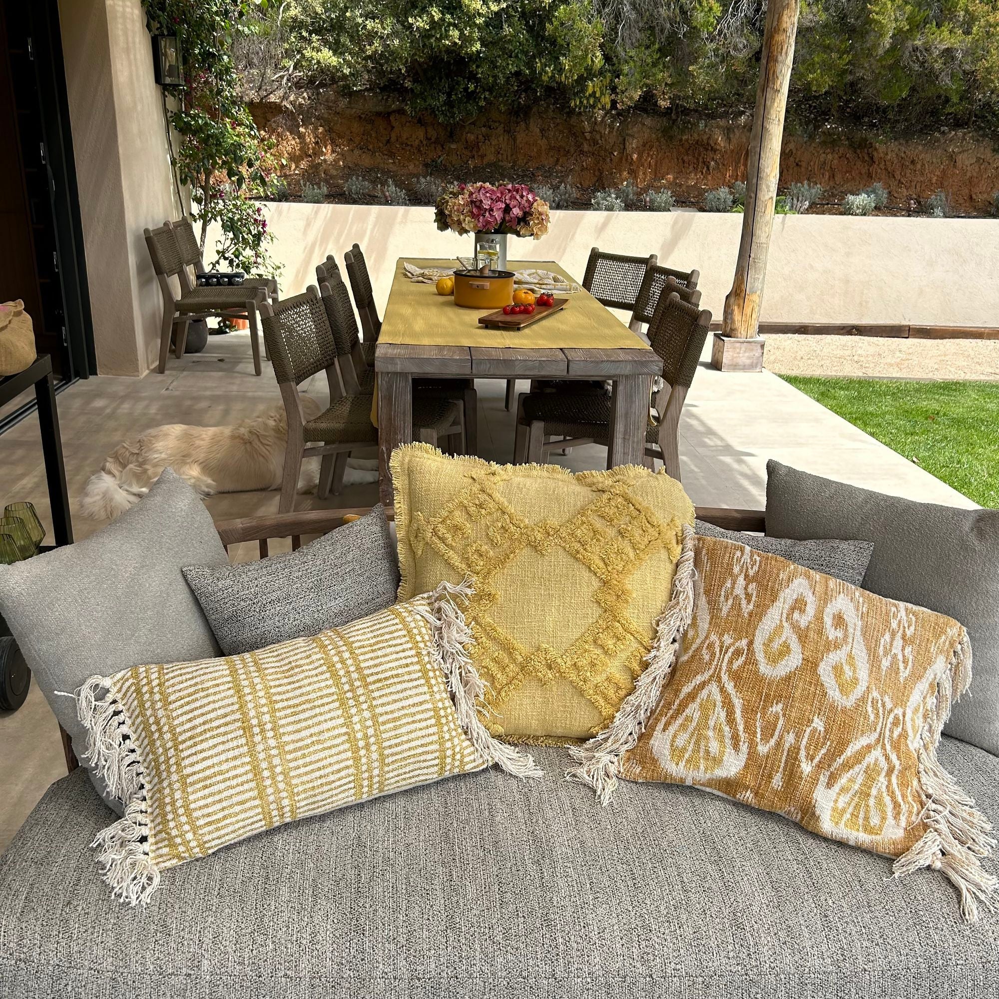 Candido - Coussin - Coton - Jaune Mimosa