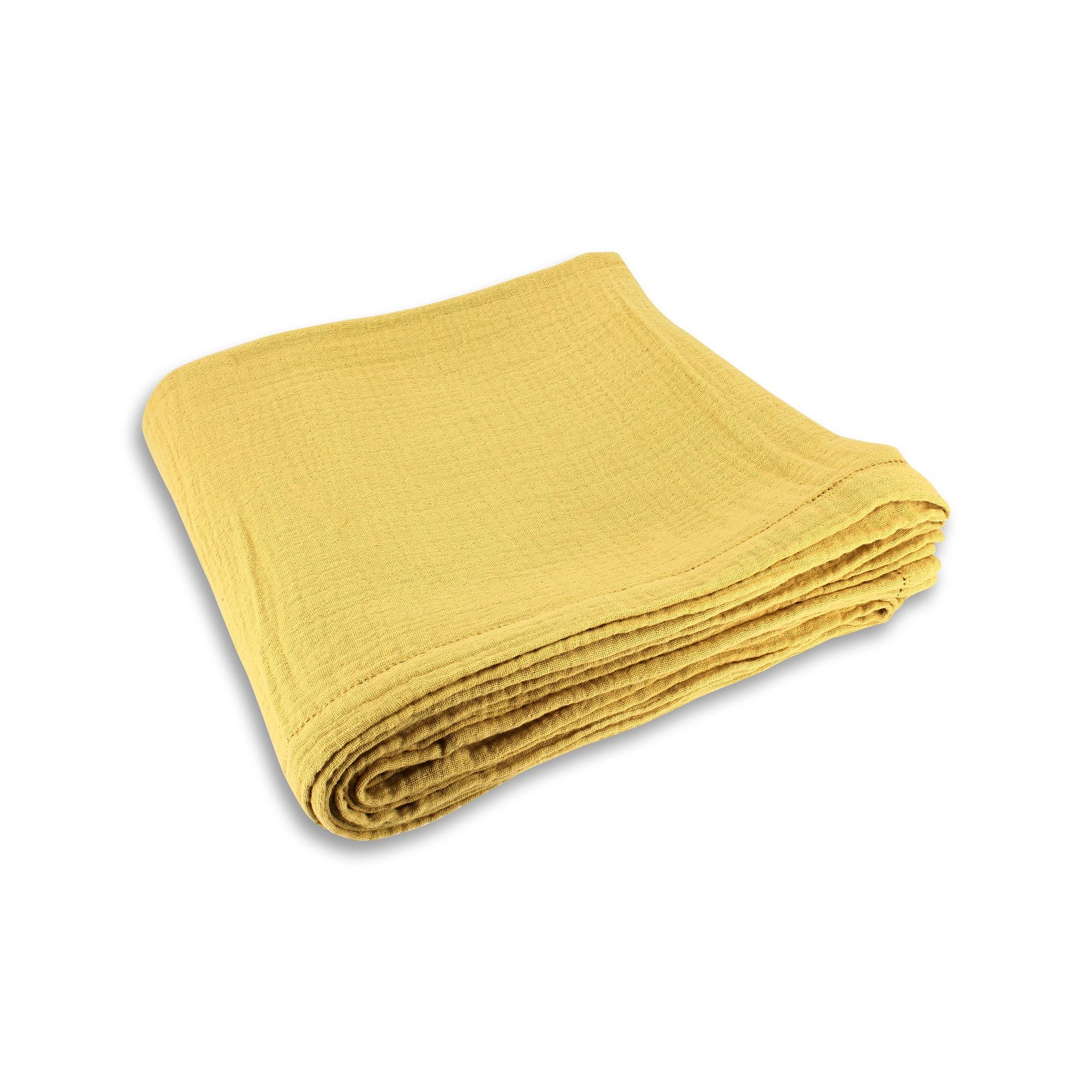 Camaro - Nappe - Double Gaze De Coton - Jaune Mimosa
