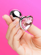 Plug Anal Bijou Coeur Secret Shine Rose Small