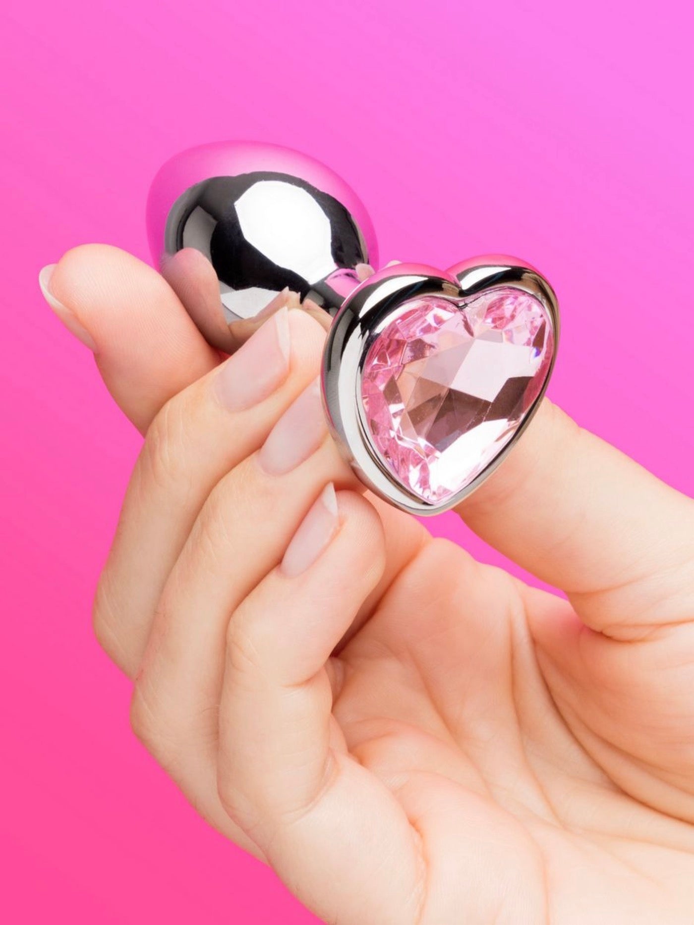 Plug Anal Bijou Coeur Secret Shine Rose Small