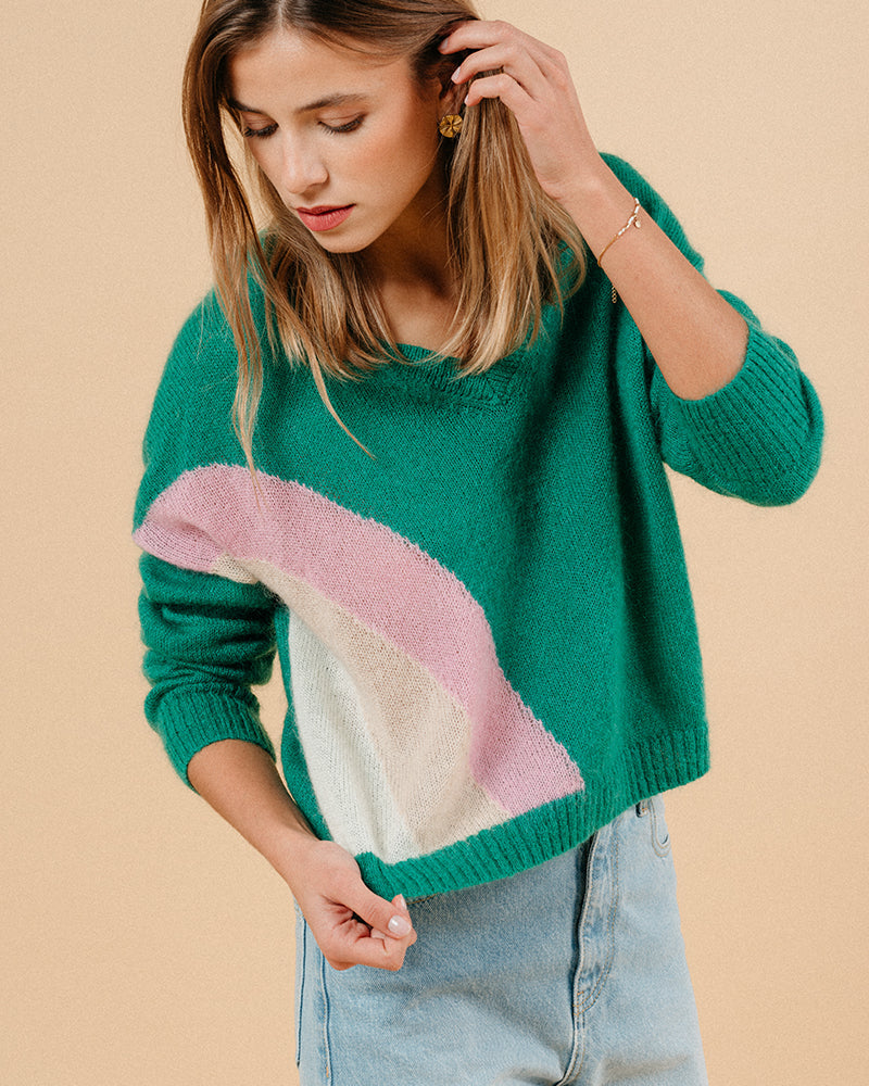 PULL VERT MAGALIE VERT