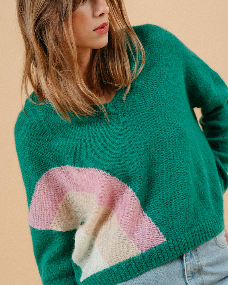 PULL VERT MAGALIE VERT